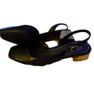 Naturalizer Black Patent Slingback Heels